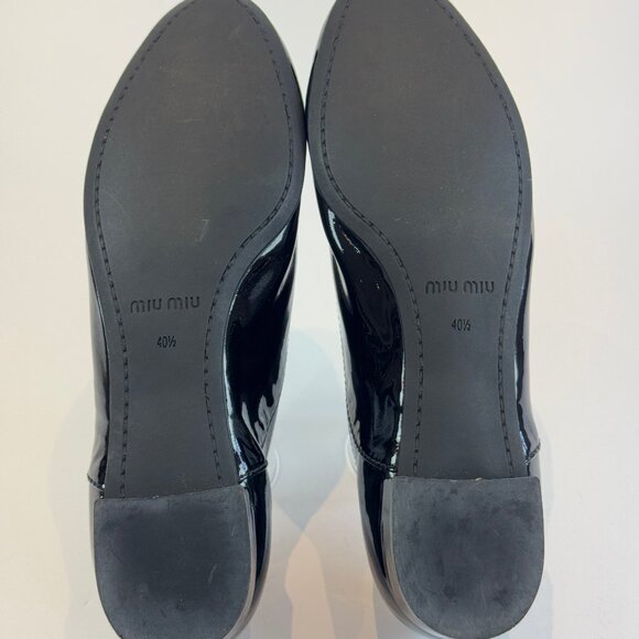 Miu Miu Black Patent Leather Oxfords, EU 40.5 - Picture 6 of 13